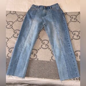 Isabel Marant Etolie Contrast Light Blue Straight Jeans, 4